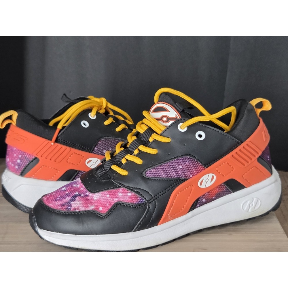 HEELYS Force Galaxy Roller Shoes Sneakers Orange Black Youth Sz 6